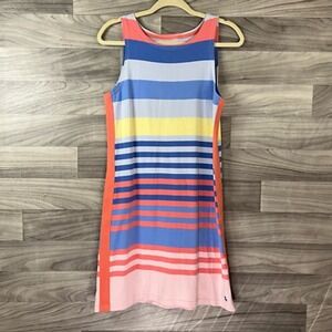 Joules Womens Shift Dress Multicolor Striped Knee Length Sleeveless Knit Retro 6